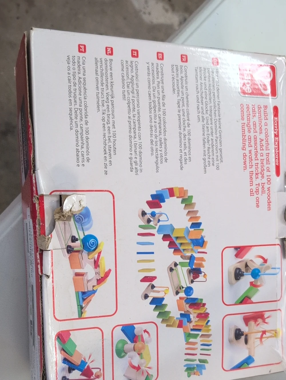 Dynamo Dominoes Wooden Domino Set - Multicolor